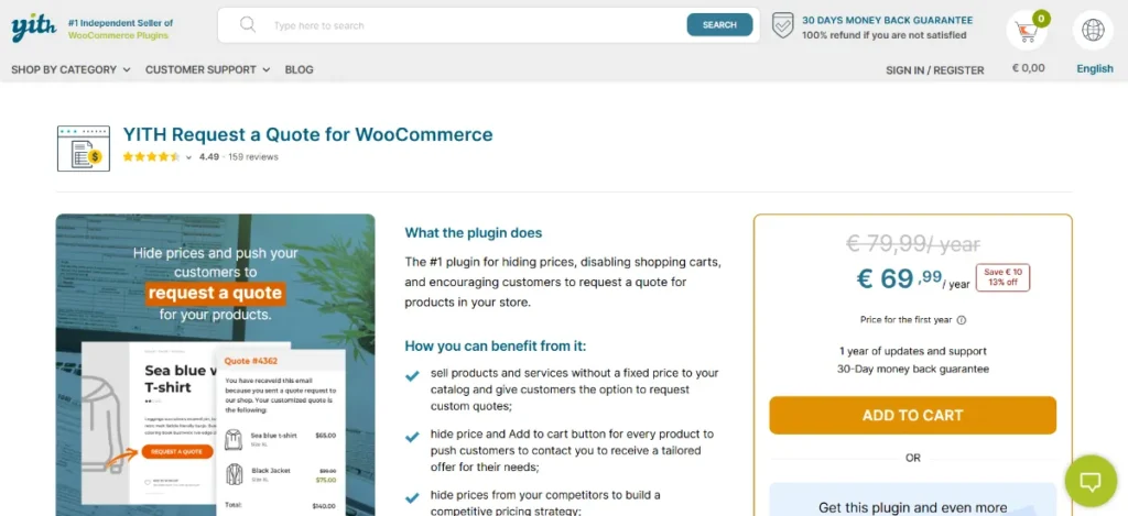 YITH Request a Quote for WooCommerce Premium