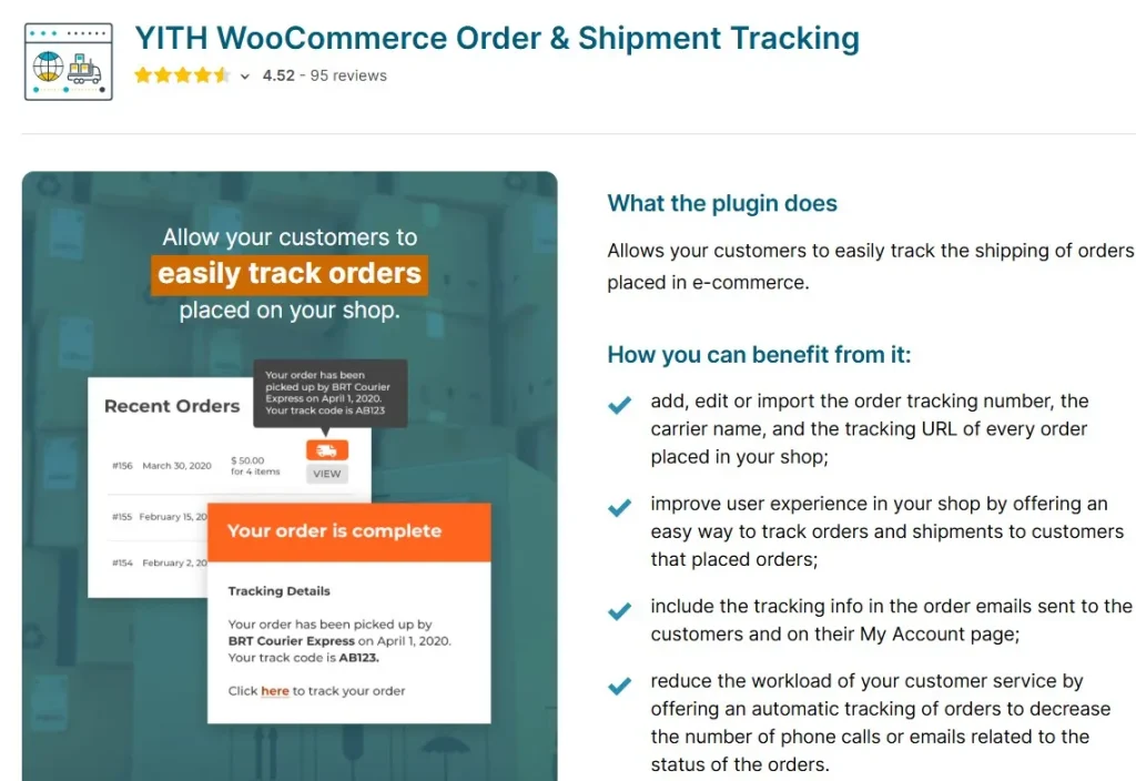 YITH WooCommerce Order & Shipment Tracking Premium