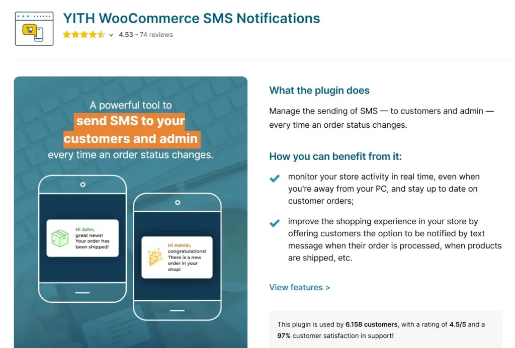 YITH WooCommerce SMS Notifications Premium