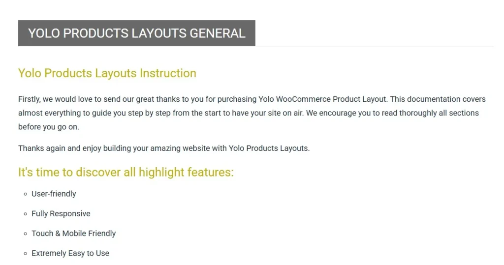 Yolo Product Layouts For Elementor