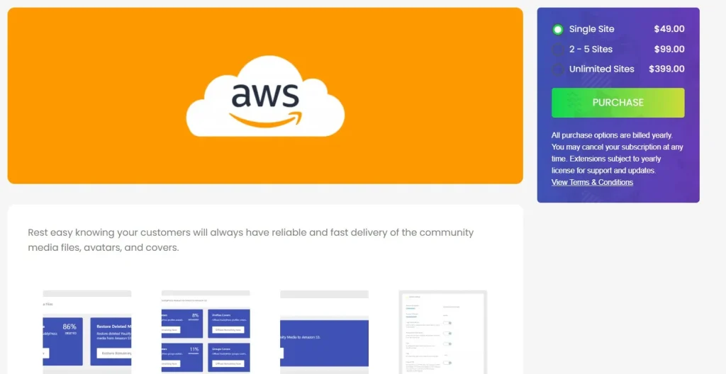 Youzify – BuddyPress Amazon S3