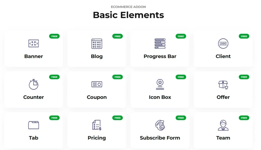 eCommerce Addon for Elementor