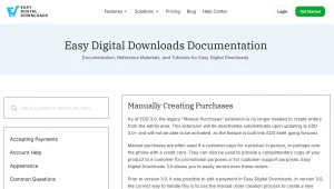 Easy Digital Downloads – Manual Purchases