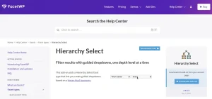 FacetWP – Hierarchy Select