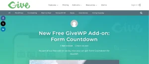 Form Countdown for GiveWP
