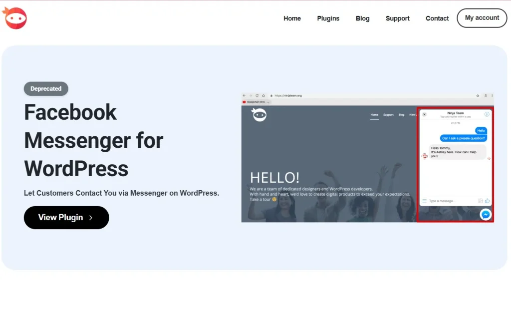 NinjaTeam Facebook Messenger