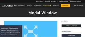 Ocean Modal Window
