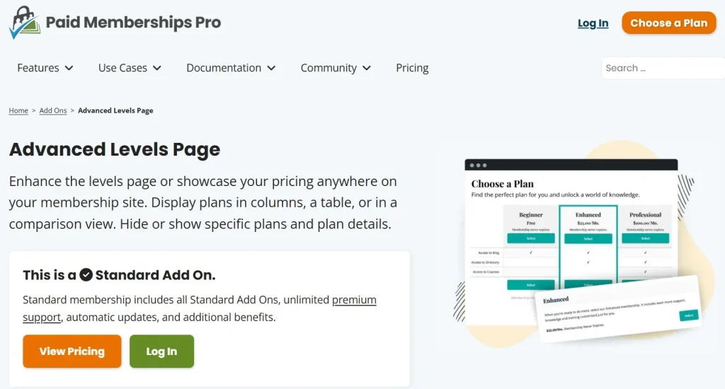 Paid Memberships Pro – Levels as DIV Layout Add On