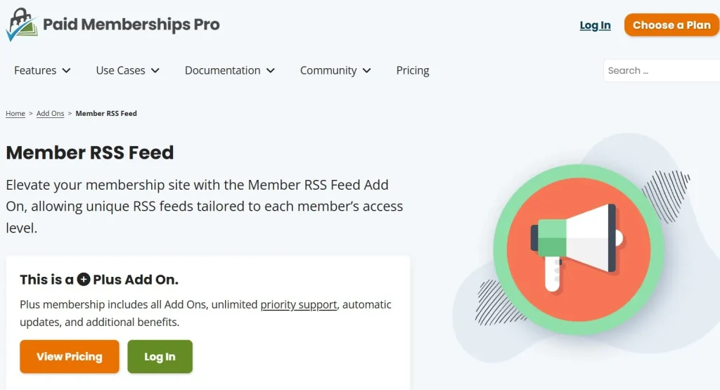 Paid Memberships Pro – Member RSS Add On