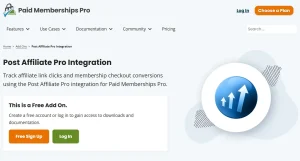 Paid Memberships Pro – Post Affiliate Pro Integration Add On