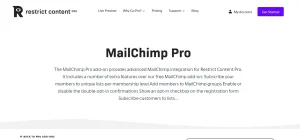 Restrict Content Pro – MailChimp Pro