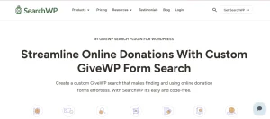 SearchWP Give Integration