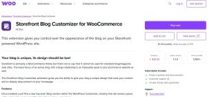 Storefront Blog Customiser