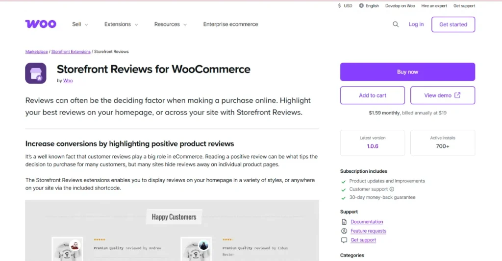 Storefront Reviews