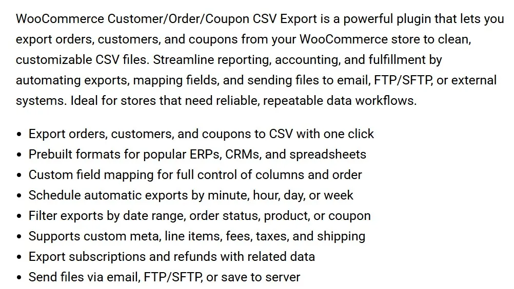 WooCommerce Customer Order CSV Export
