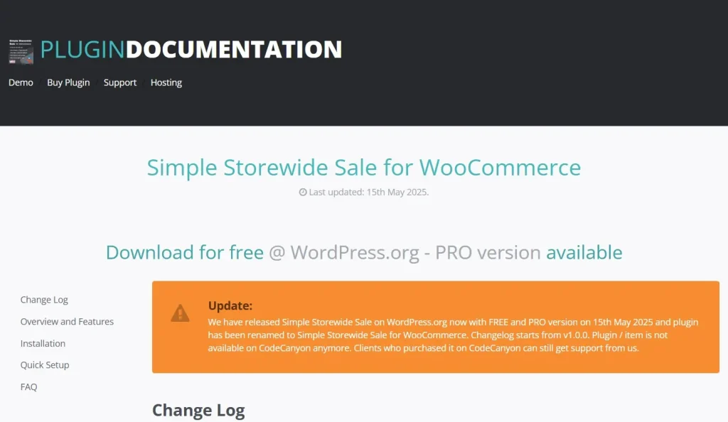 WooCommerce Simple Storewide Sale