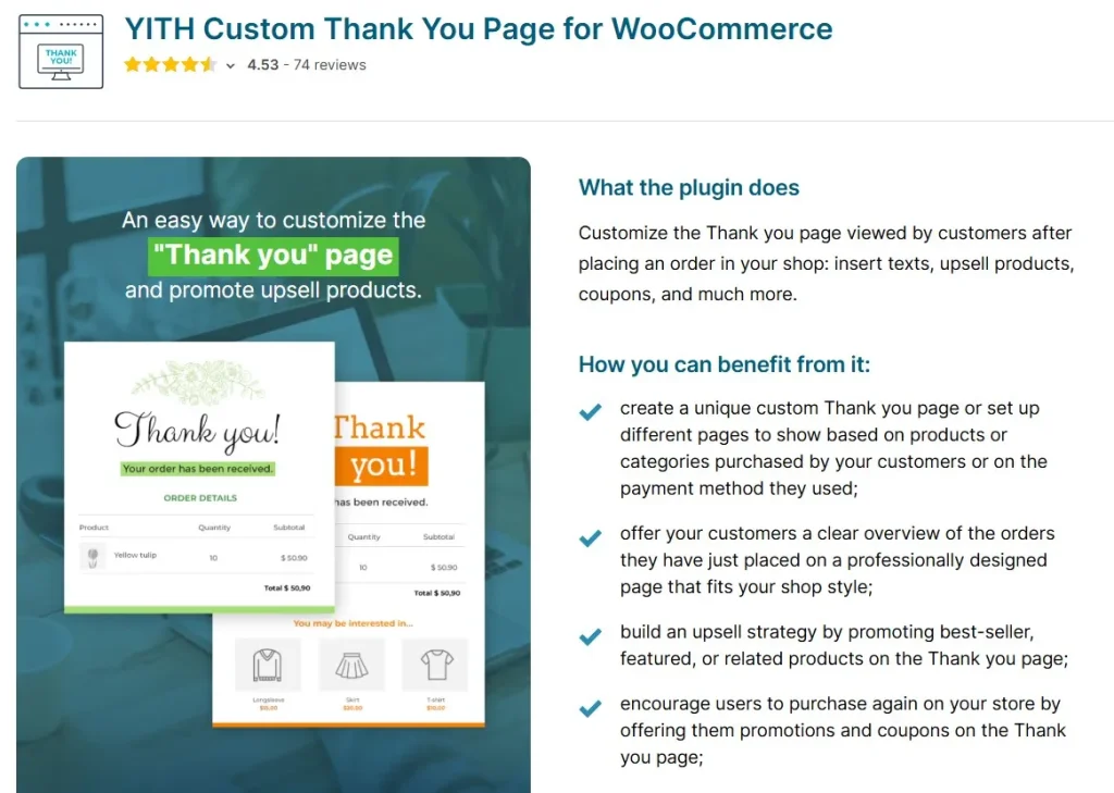 YITH Custom Thank You Page for WooCommerce Premium