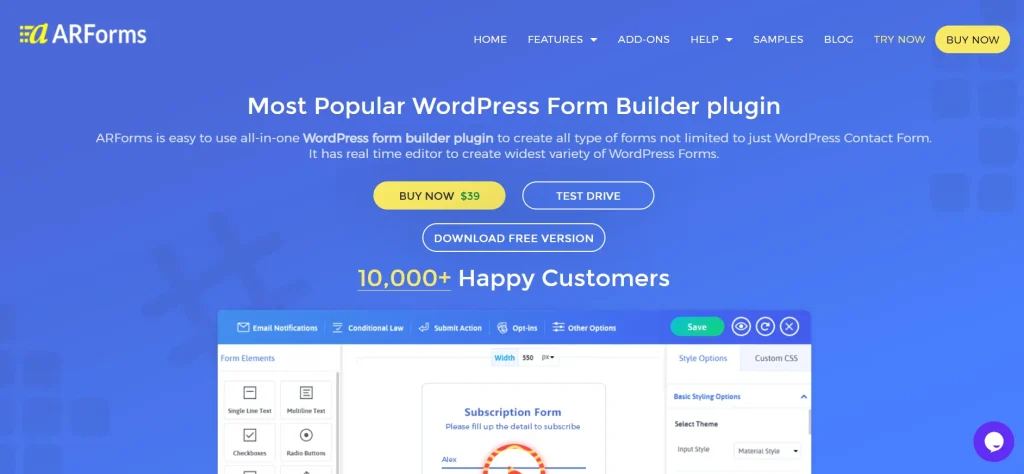 ARForms – Stripe Addon