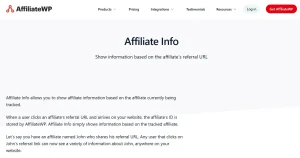 AffiliateWP – Affiliate Info
