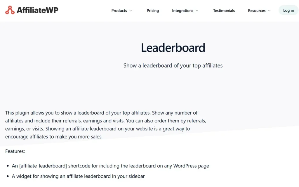AffiliateWP – Leaderboard