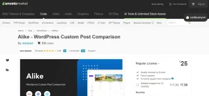 Alike – WordPress Custom Post Comparison