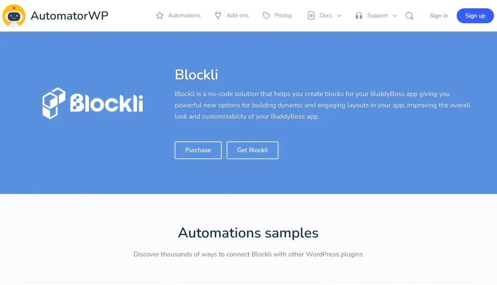 AutomatorWP – Blockli