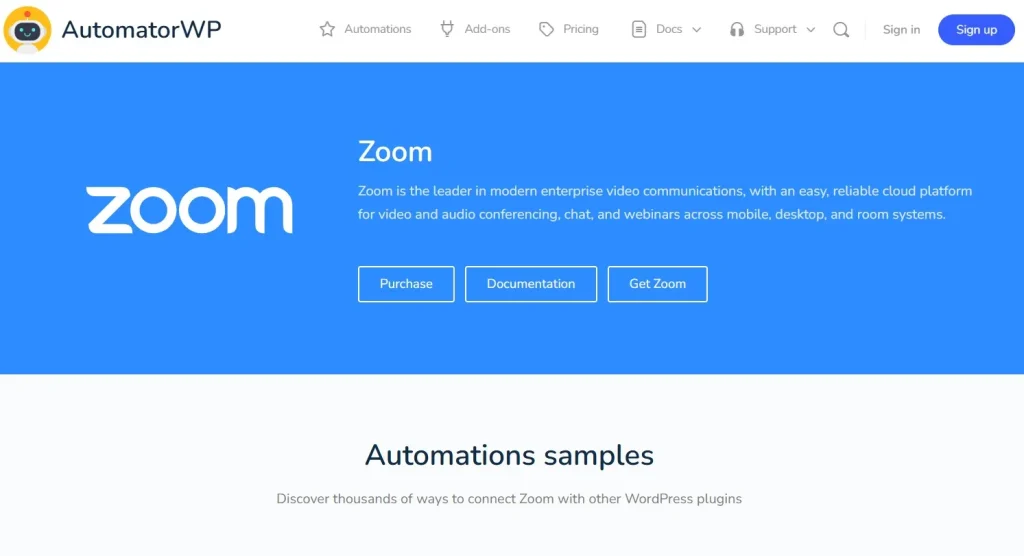 AutomatorWP – Zoom