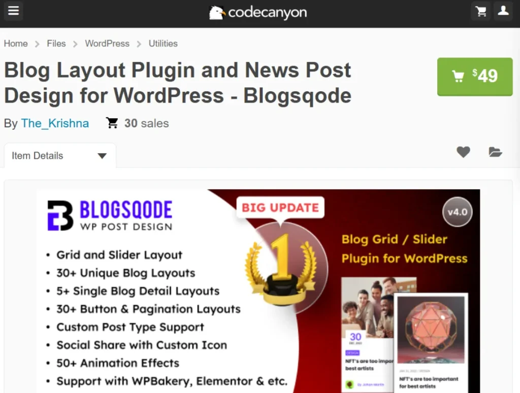 BlogSqode WP Post Design