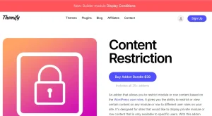 Builder Content Restriction