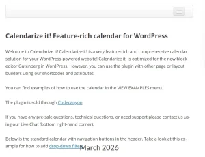 Calendarize it! for WordPress