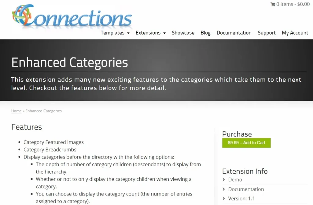 Connections Business Directory Extension – Enhanced Categories