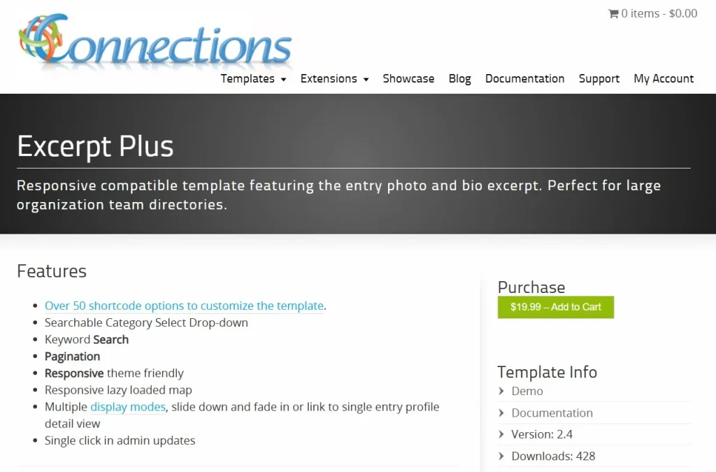 Connections Business Directory Template – Excerpt Plus