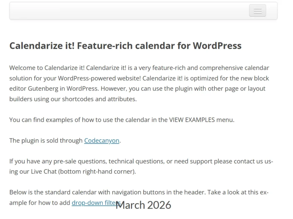 Custom Buttons for Calendarize it!