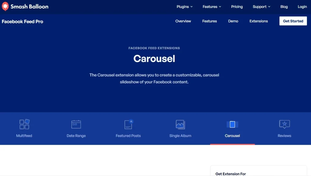 Custom Facebook Feed Pro – Carousel