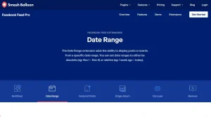 Custom Facebook Feed Pro – Date Range