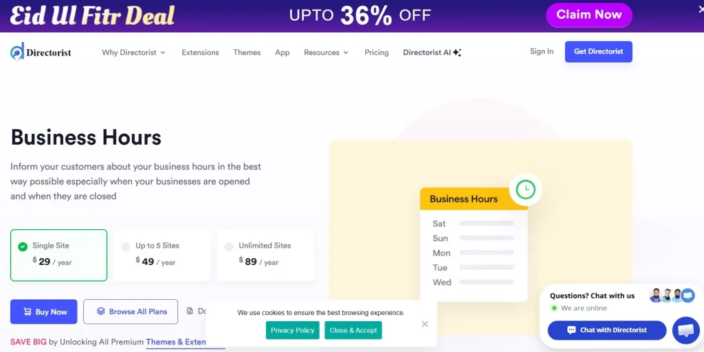 Directorist – Business Hour