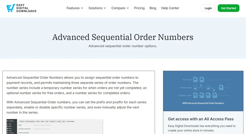 Easy Digital Downloads – Advanced Sequential Order Numbers