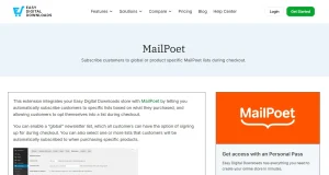 Easy Digital Downloads – MailPoet (formerly Wysija)