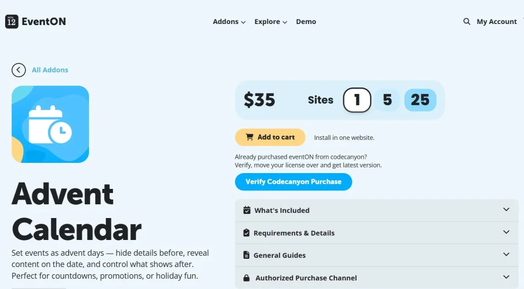 EventON – Advent Calendar