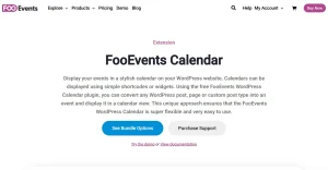 Events Calendar for FooEvents