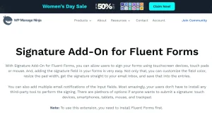 Fluent Forms Signature Addon