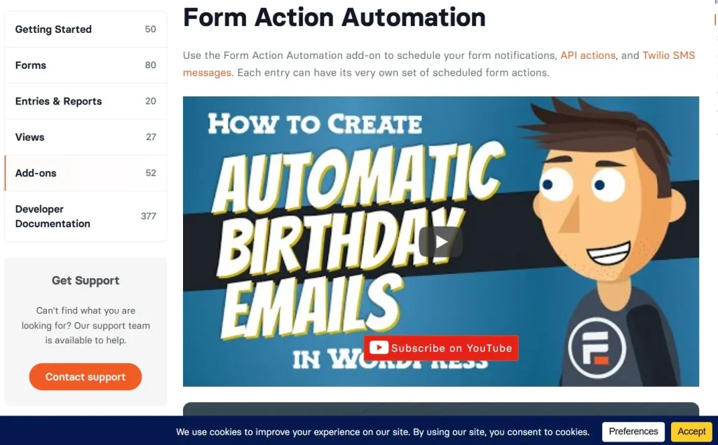 Formidable Form Action Automation