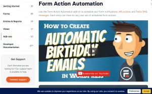 Formidable Form Action Automation