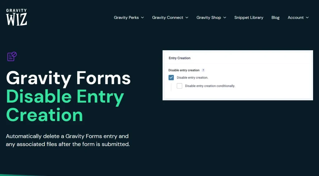 GP Disable Entry Creation