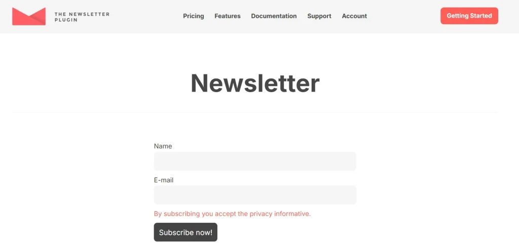 Newsletter Popup Extension