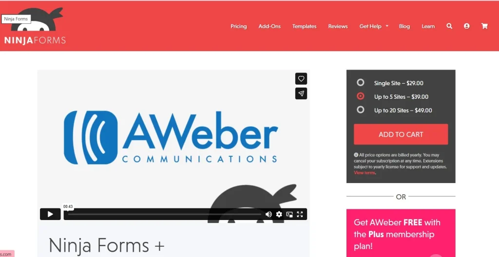 Ninja Forms – AWeber