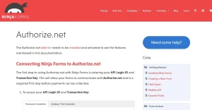 Ninja Forms – Authorize.net