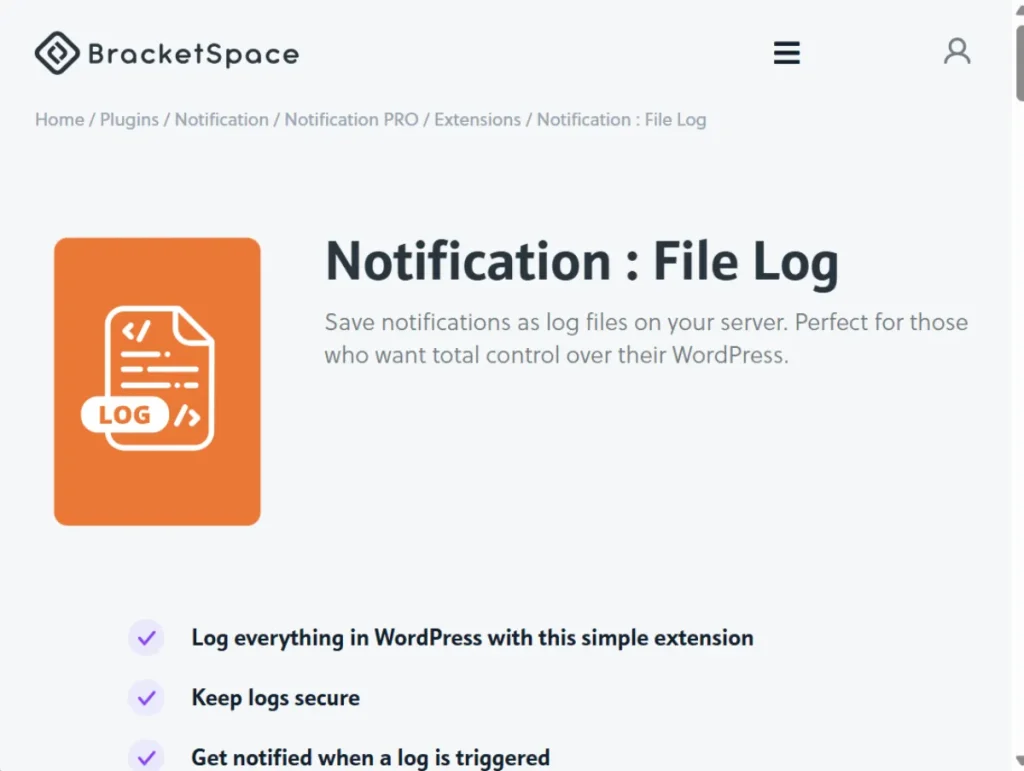 Notification : File Log