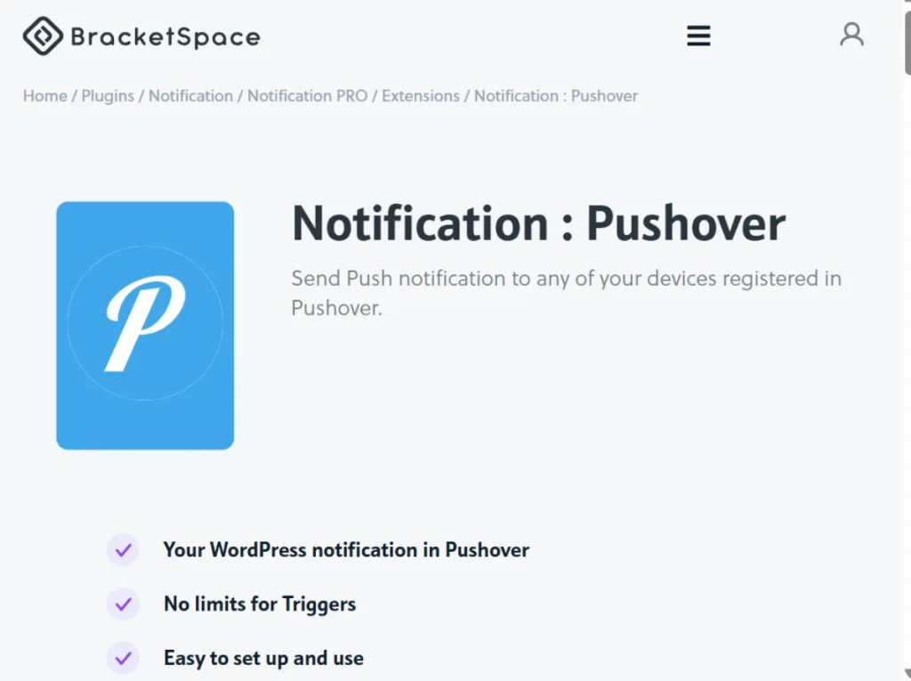 Notification : Pushover