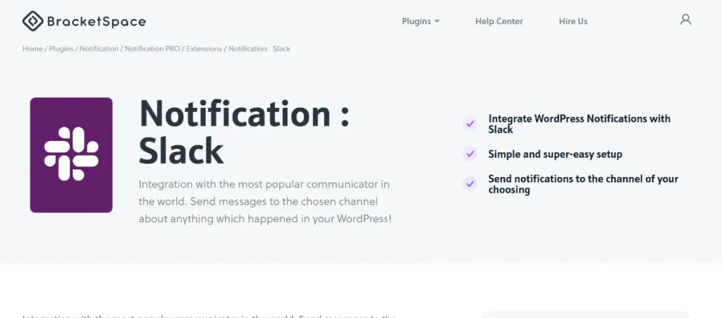 Notification : Slack